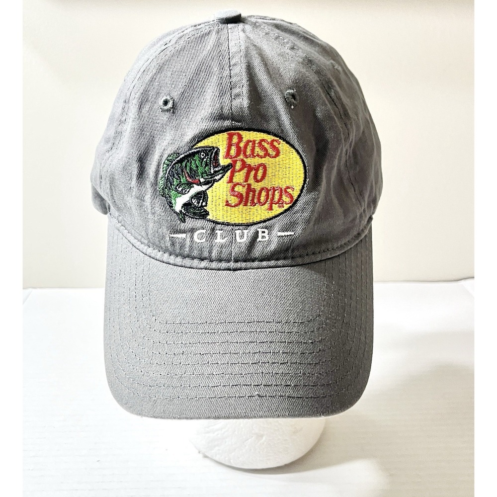 NEW ‎ Bass Pro Shops -Club- Hat/Cap  Men's gray adjustable